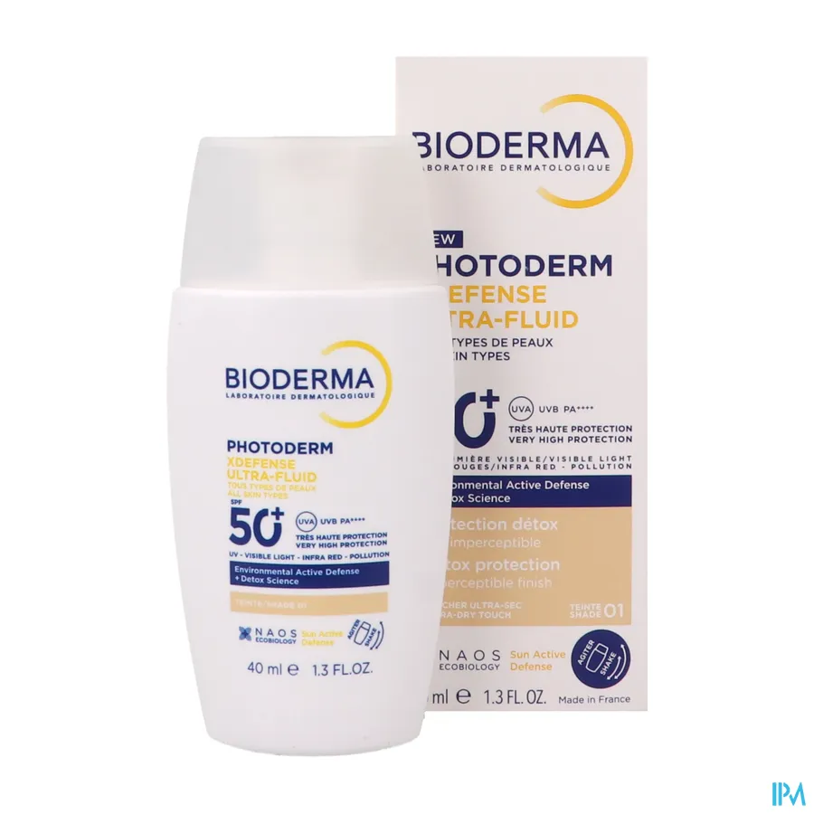 productshot van Bioderma Photoderm XDefense Ultra-Fluid SPF 50+ 40 ml Shade 01