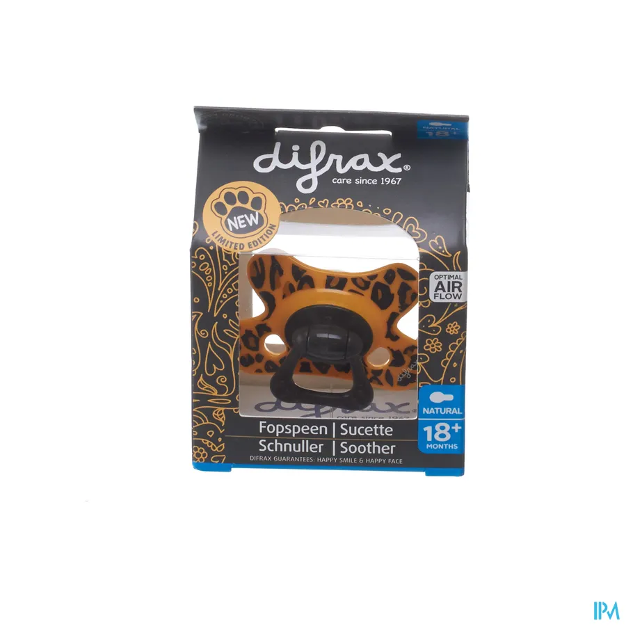 packshot van Difrax Fopspeen Natural 18m+ Special Edition
