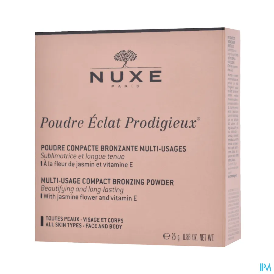 packshot van Nuxe Poudre Eclat Prodigieux Bruinend Compactpoeder Gelaat en Lichaam 25 g