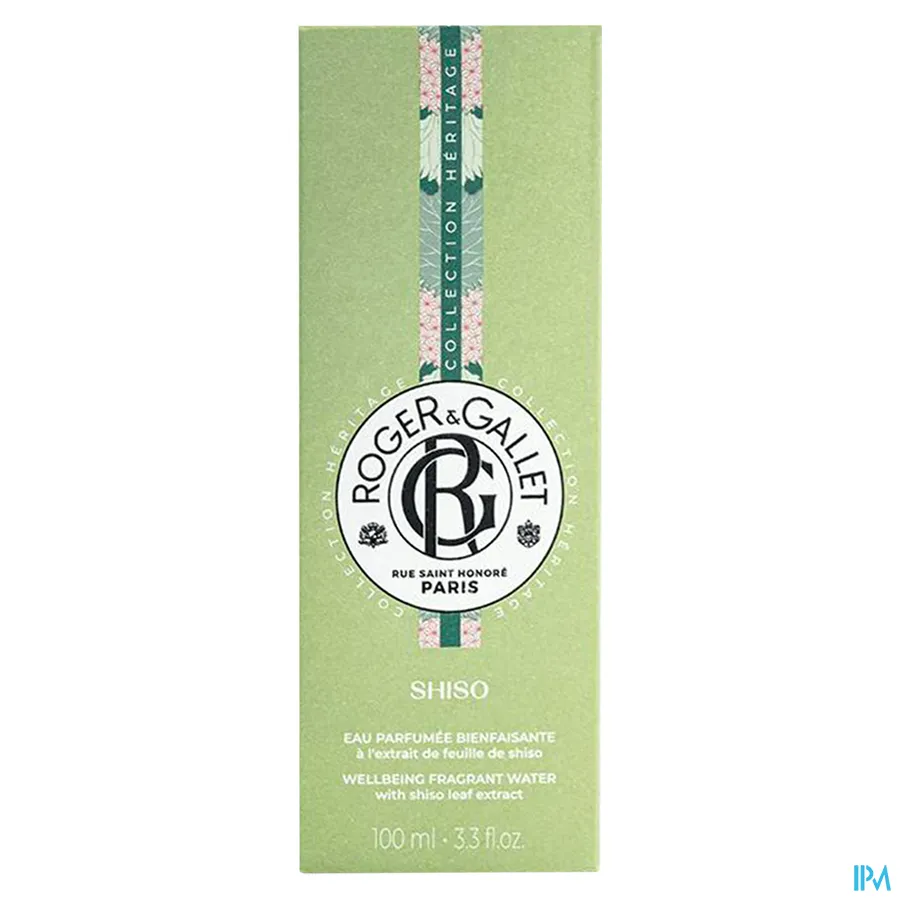 packshot van Roger & Gallet Eau Parfumée Shiso 100 ml