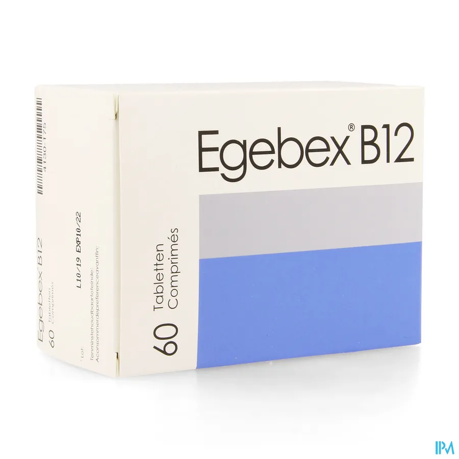 packshot van Melphar Egebex B12 60 tabletten