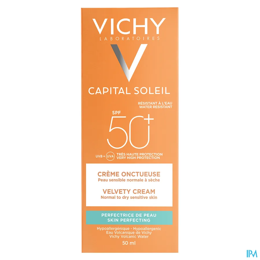 packshot van Vichy Ideal Soleil Zonnecrème met SPF 50+ voor Normale tot Droge Huid 50 ml