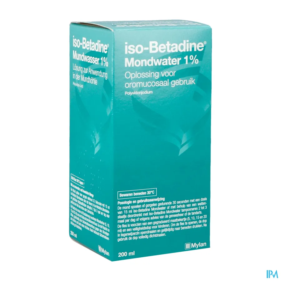 packshot van Iso-Betadine Mondspoeling 200ml