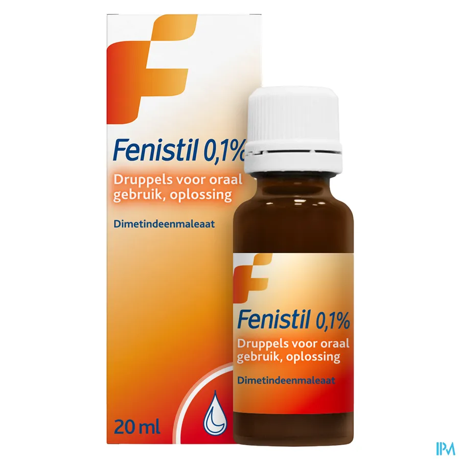 productshot van Fenistil 0,1% Druppels voor Oraal Gebruik - Jeukstillende en Anti-Allergische Oplossing - 20 ml