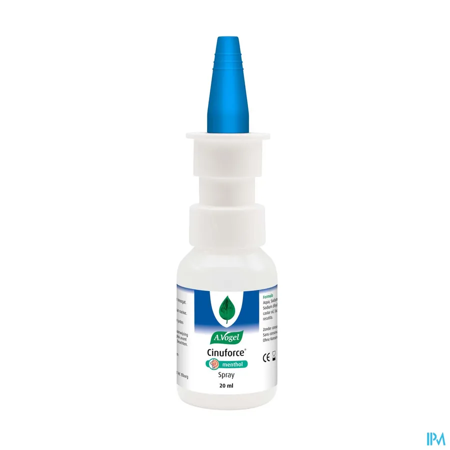 productshot van A. Vogel Cinuforce Neusspray met Menthol voor Neusverkoudheid en Verstopte Neus 20 ml
