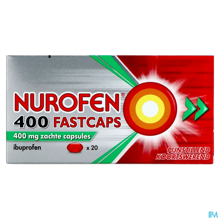 packshot van Nurofen 400 mg Fastcaps 20 Capsules