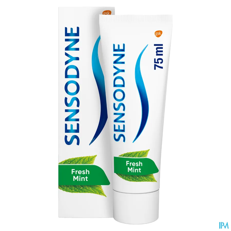 productshot van Sensodyne Tandpasta Fresh Mint met 24/7 Sensitivity Protection 75 ml