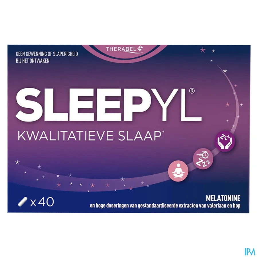 packshot van Sleepyl voor een Kwaliteitsvolle Slaap 40 Capsules