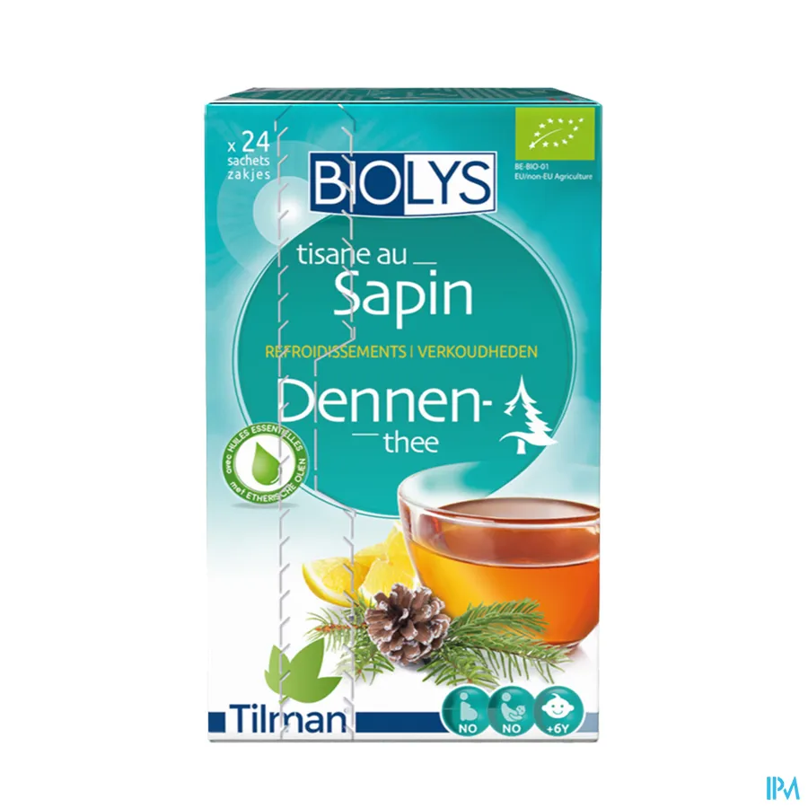 packshot van Tilman Biolys Dennenthee Grove Den 24 zakjes