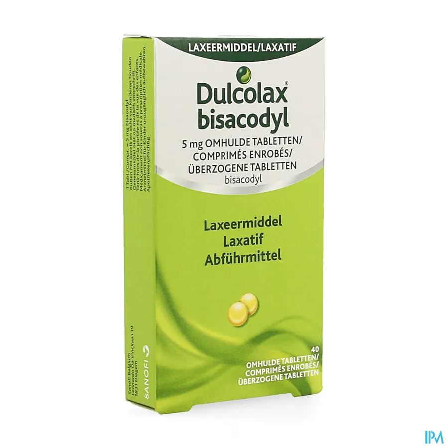 packshot van Dulcolax 5mg 40 dragees