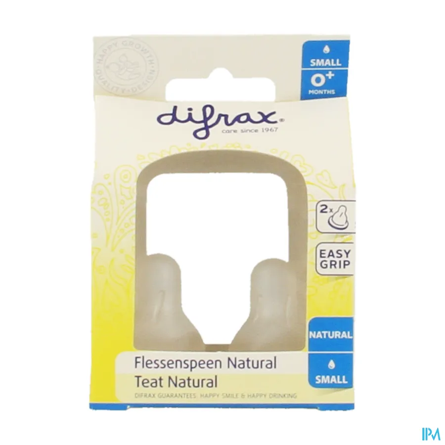 packshot van Difrax Flessenspeen Natural Wide 1-2-3