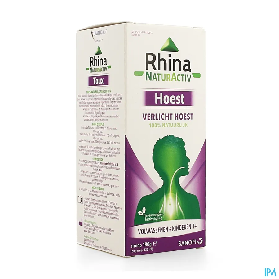 packshot van Rhina NaturActiv Hoestsiroop