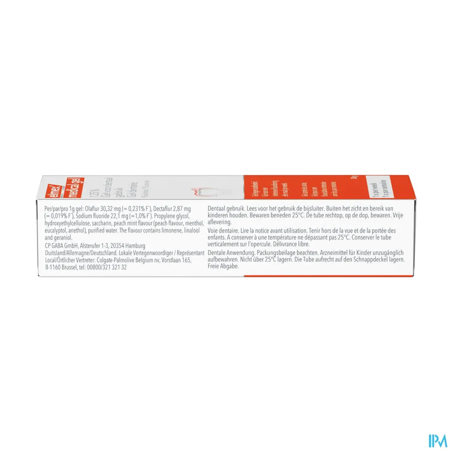 packshot van Elmex Medical Dentaal Gel 1,25% Tube 38g