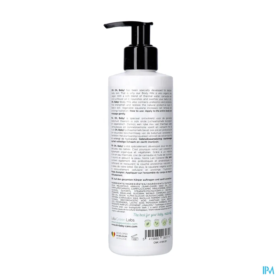 packshot van Oh Baby Lichaamsmelk 250 ml