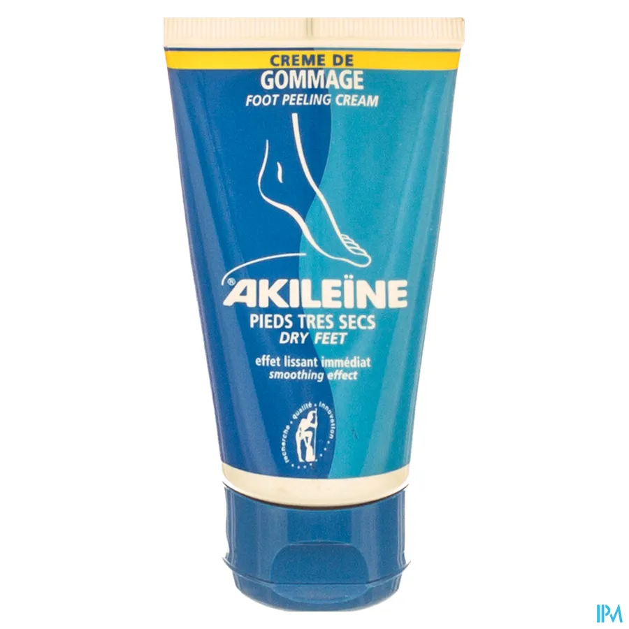 packshot van Akileïne Blauw Peeling Crème voor Zeer Droge Voeten Tube 75 ml