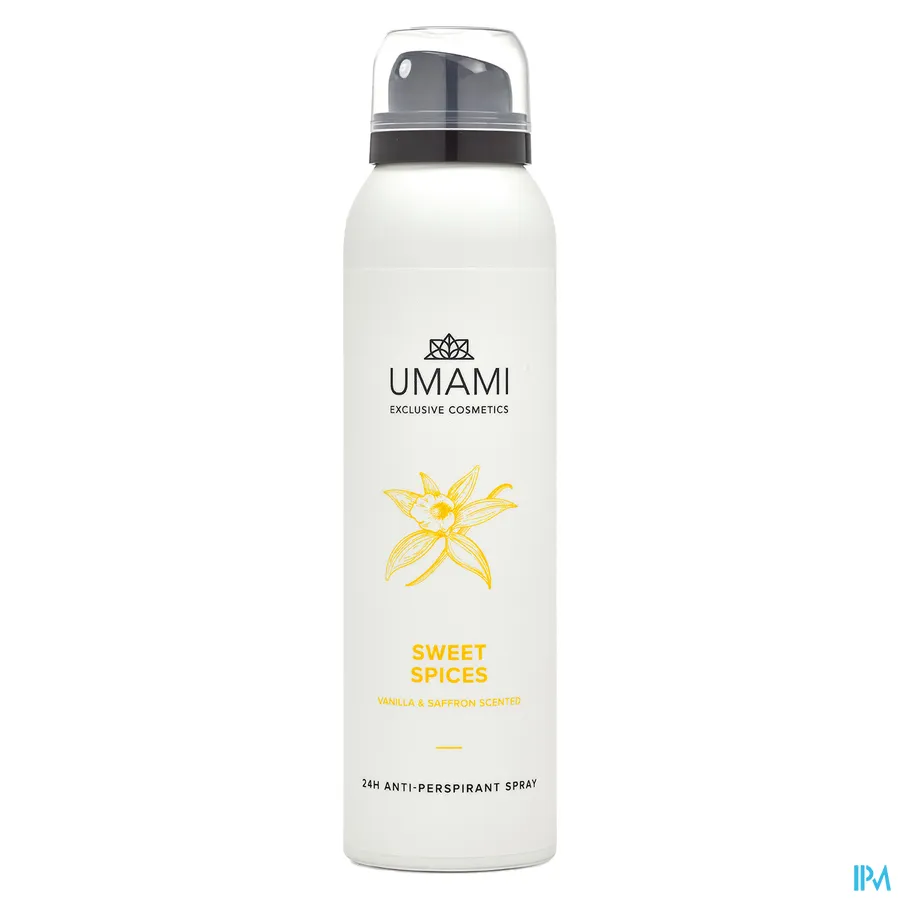 packshot van Umami Sweet Spices Vanilla&saffron anti-perspirant spray 24h 150ml