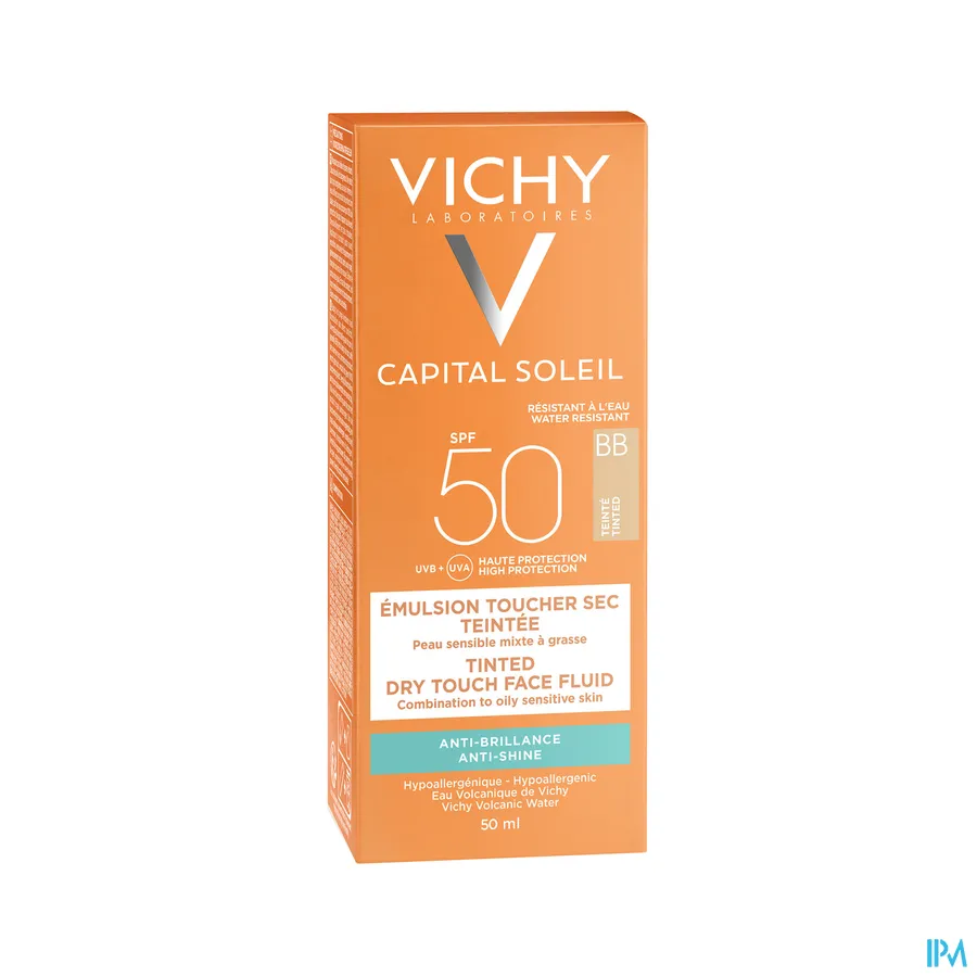 packshot van Vichy Ideal Soleil BB Getinte Crème Dry Touch SPF50+ 50 ml