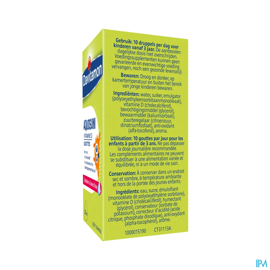 packshot van Davitamon Aquosum Vitamine D 25ml
