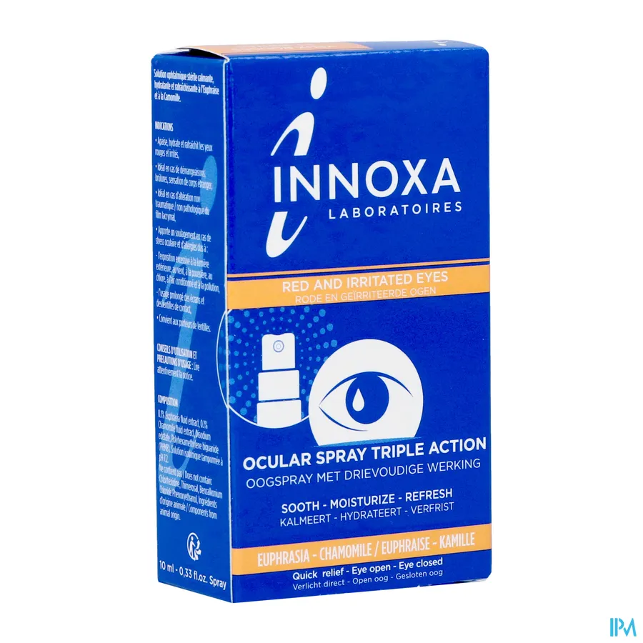 packshot van Innoxa Triple Action Oogspray (Rode & Geïriteerde Ogen) 10 ml