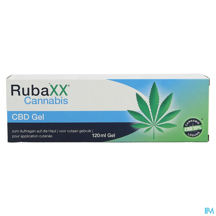 packshot van RubaXX Cannabis CBD Gel voor Cutaan Gebruik Tube 120 ml