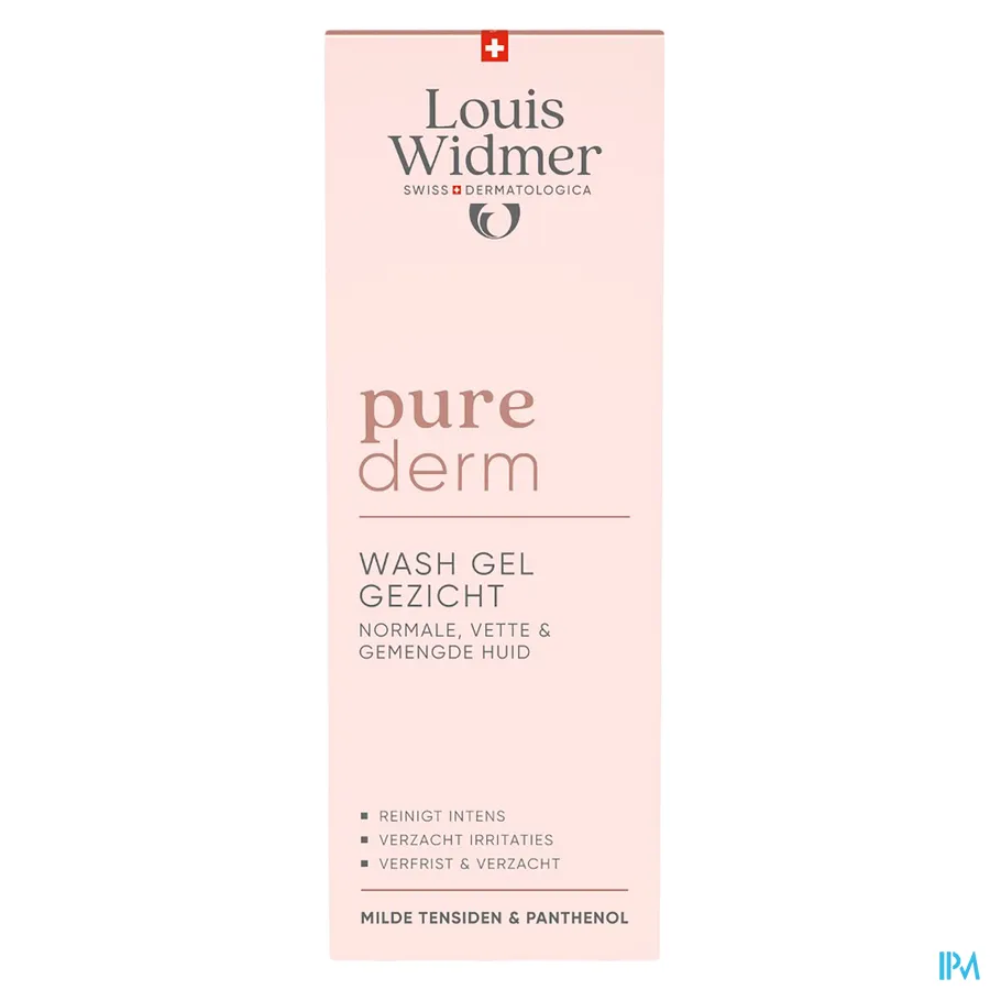 packshot van Louis Widmer Purederm Wash Gel Gezicht 125 ml - met parfum