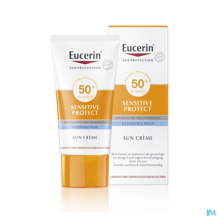 productshot van Eucerin Sensitive Protect Sun Crème SPF50+ 50 ml
