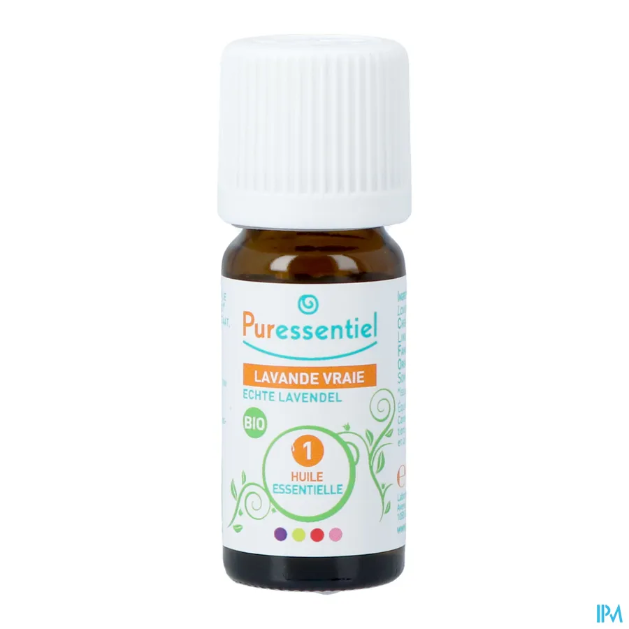 productshot van Puressentiel Essentiële Olie Echte Lavendel Bio 10 ml