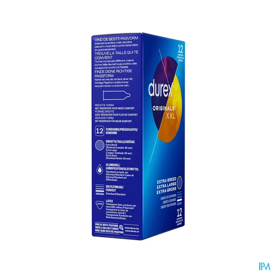 packshot van Durex Originals XXL Condooms 12 stuks