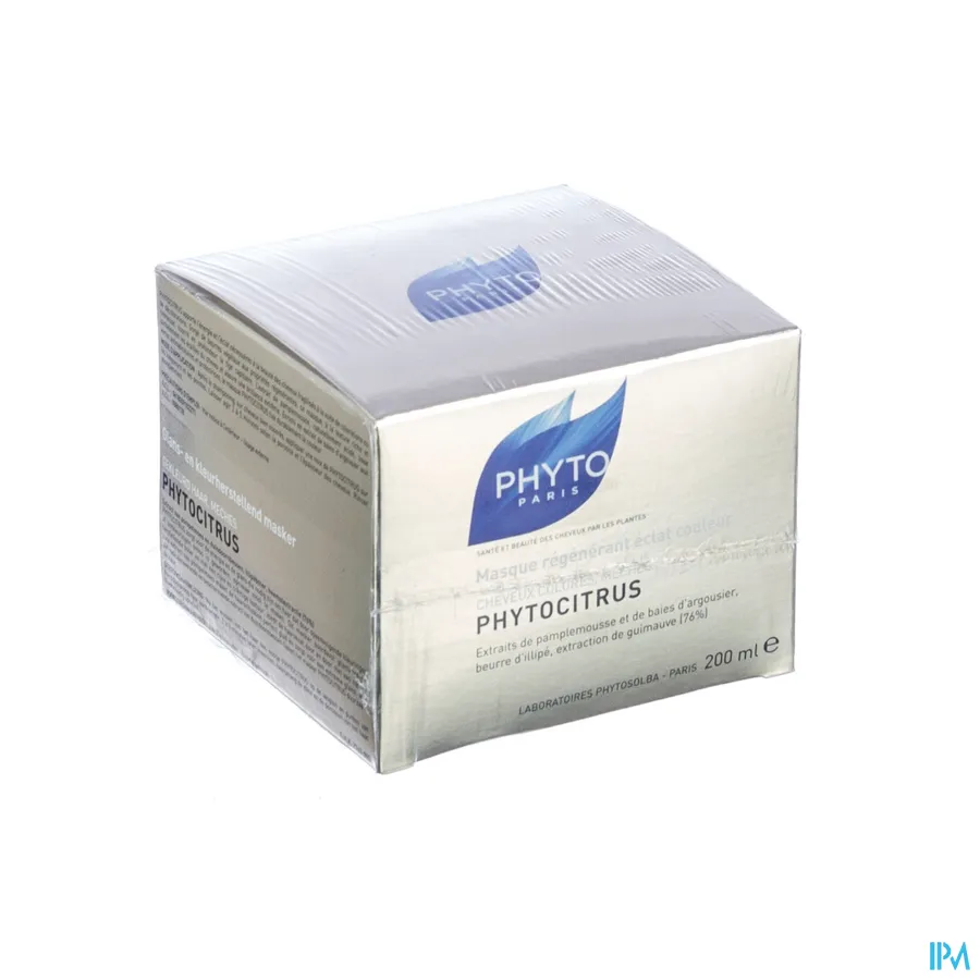 packshot van Phyto Phytocitrus Glans- en Kleurherstellend Masker voor Gekleurd Haar, Meches 200 ml