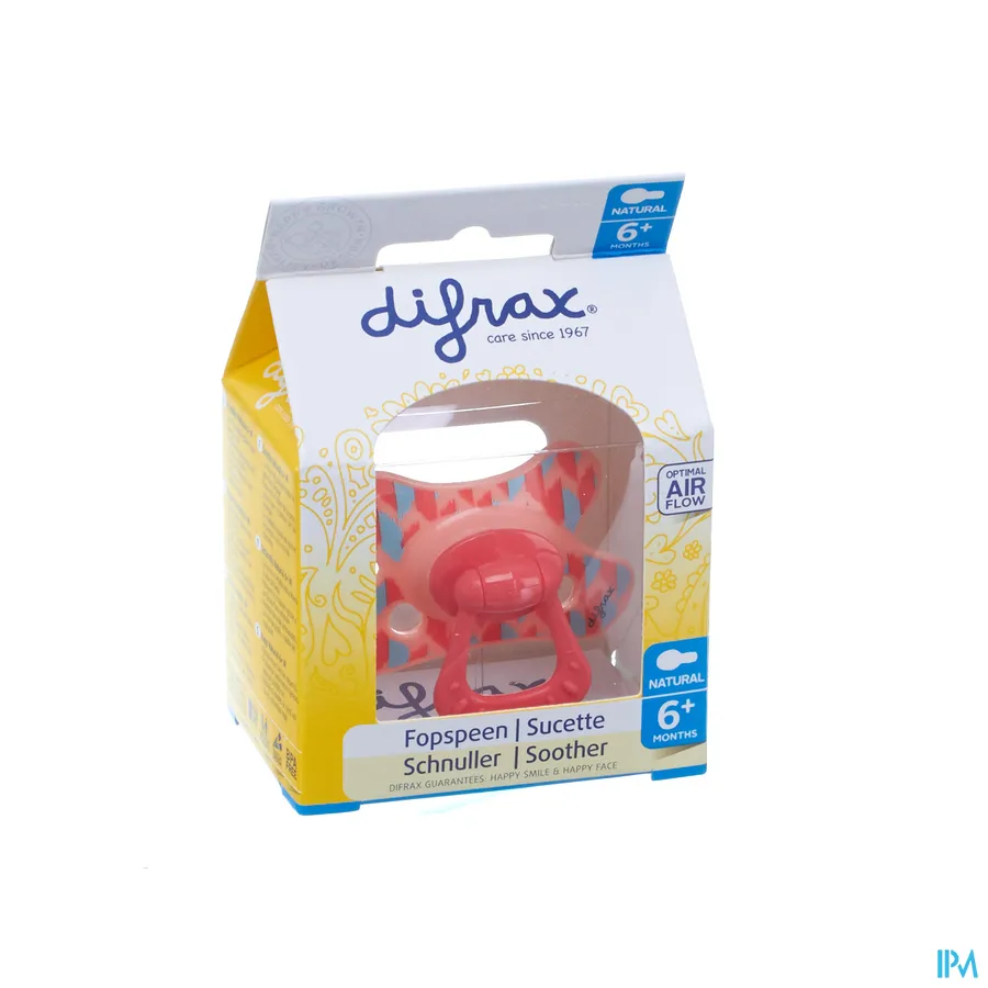 packshot van Difrax Fopspeen Natural 6m+