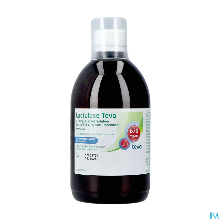 productshot van Lactulose Teva Siroop 500 ml