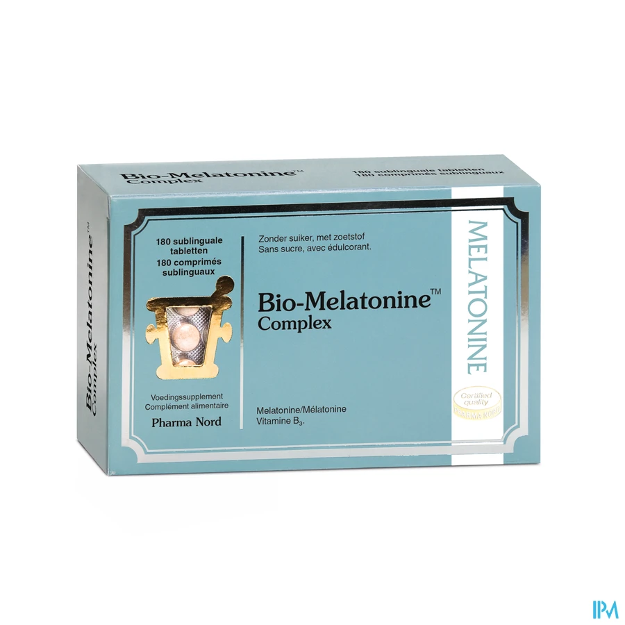 packshot van Bio-Melatonine Complex 180 Sublinguale Tabletten