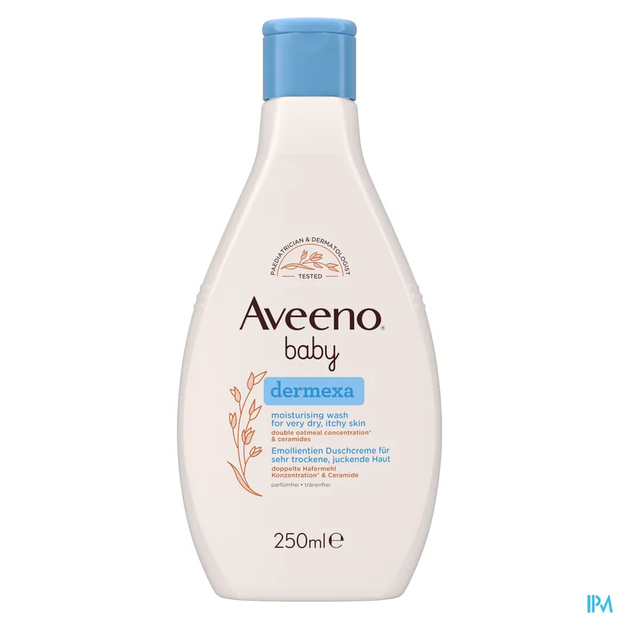 packshot van Aveeno Baby Dermexa Verzachtende Douchegel 250 ml