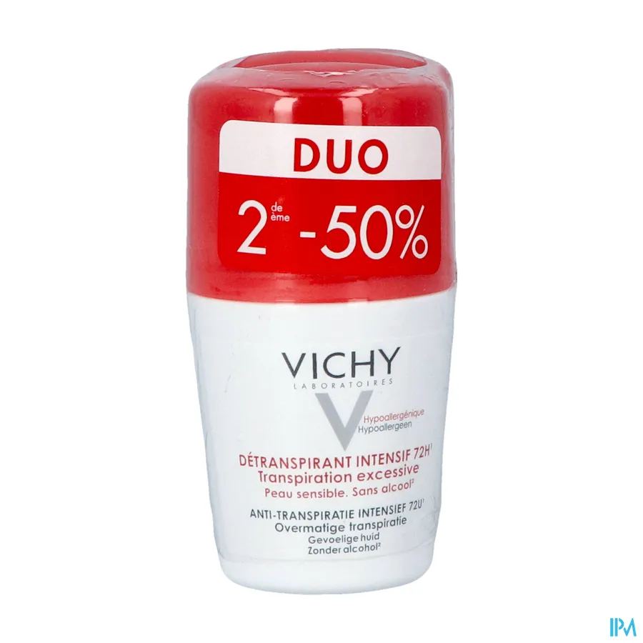 packshot van Vichy Deo Roll-On 72u Overmatige Transpiratie Duo Promo* 2 x 50 ml