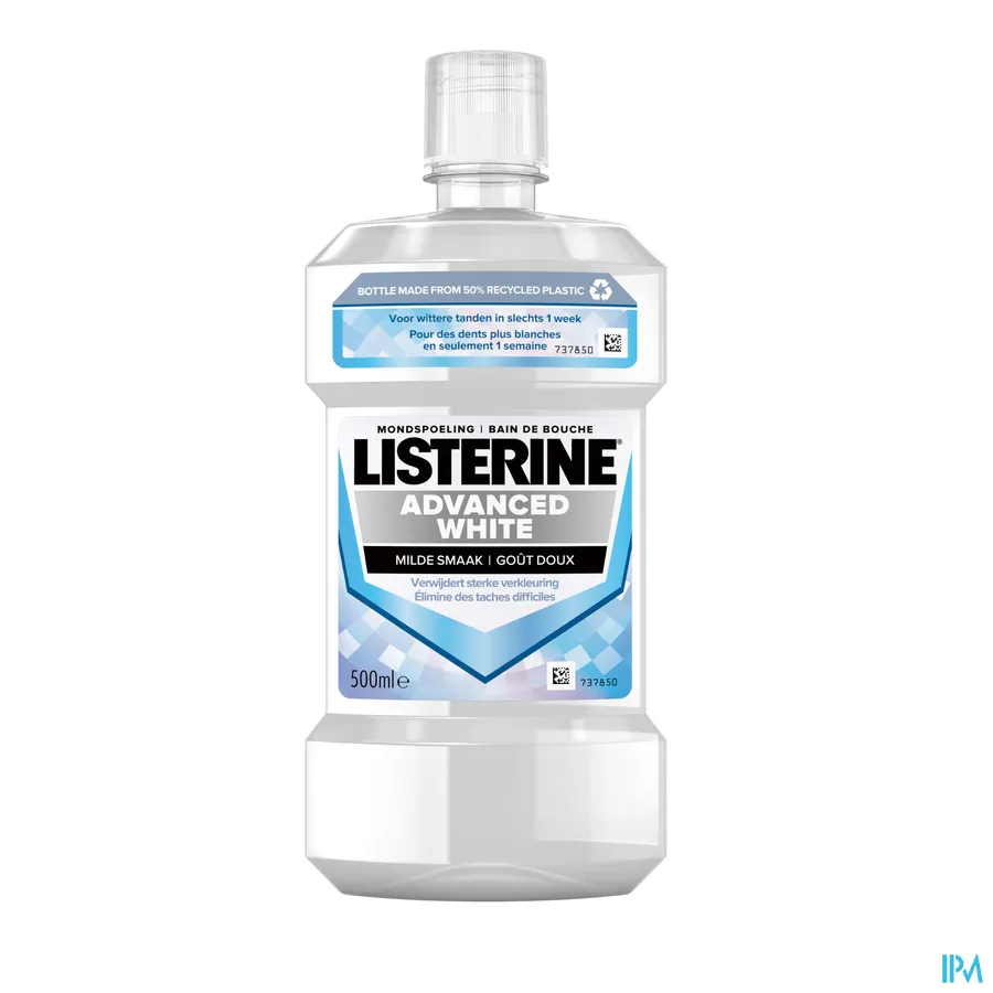 packshot van Listerine - Advanced White - Milde Smaak - Mondspoeling 500 ml