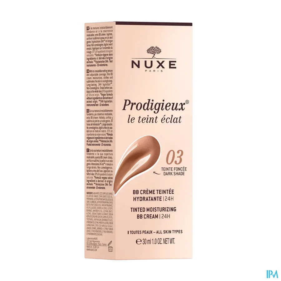 packshot van Nuxe Prodigieux Bb Creme Donker Getinte 03 30ml