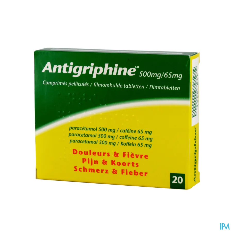 packshot van Antigriphine 20 tabletten