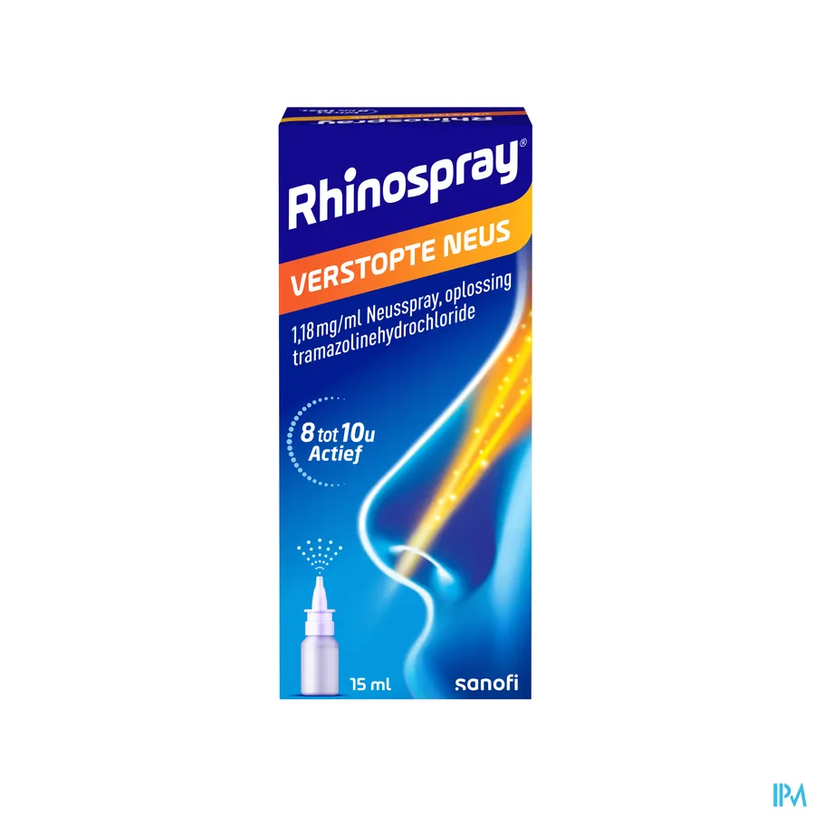 packshot van Rhinospray Verstopte Neus 1,18mg/ml Neusspray 15 ml