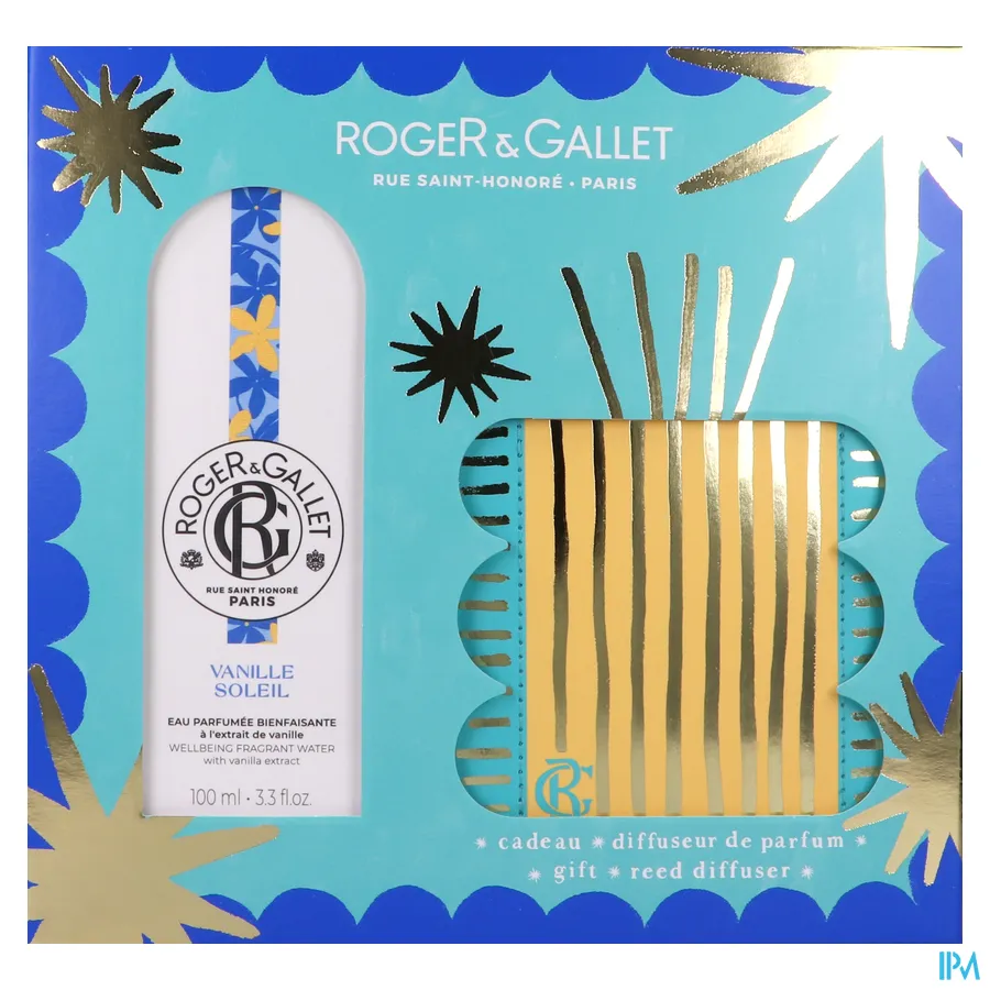 packshot van Roger & gallet Kerstset Vanille Sol. 100ml+diff