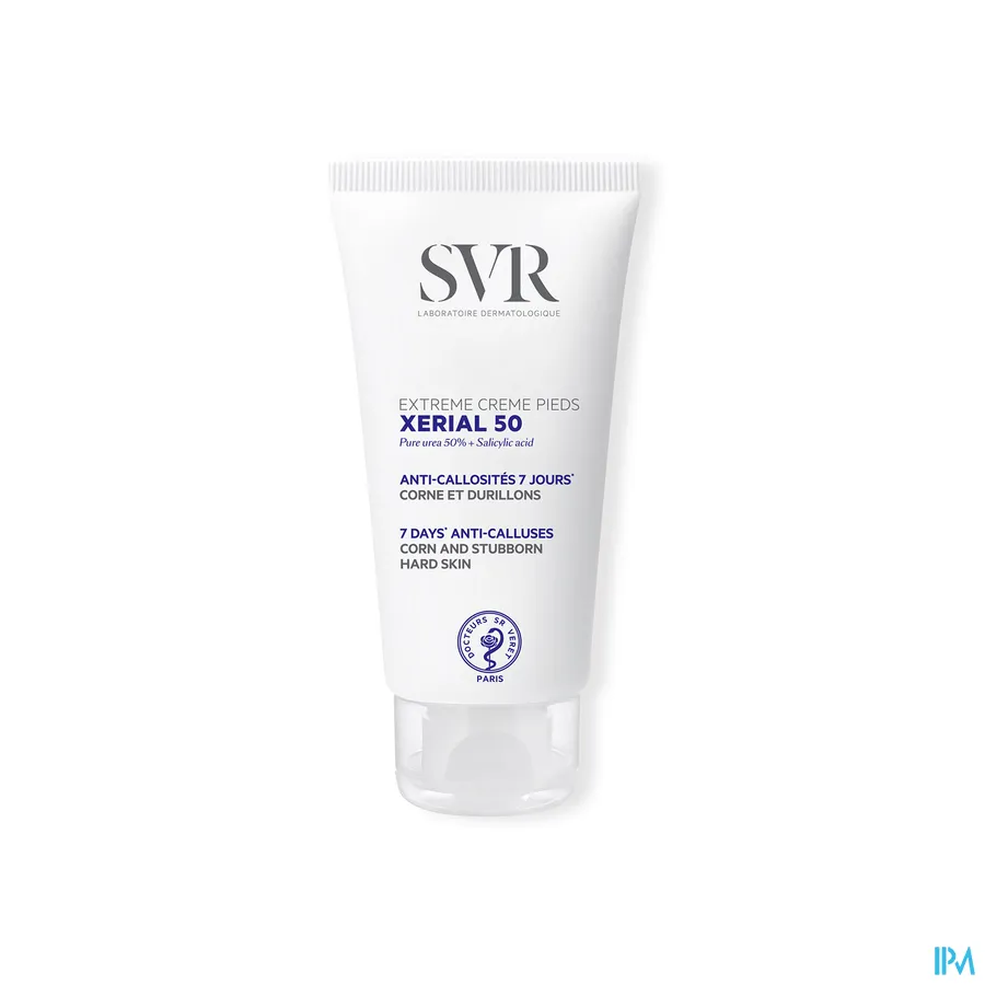 productshot van SVR Xérial 50 Extrême Voetcrème met 50% Ureum voor Eeltplekken, Verhardingen en Ruwheden 50 ml