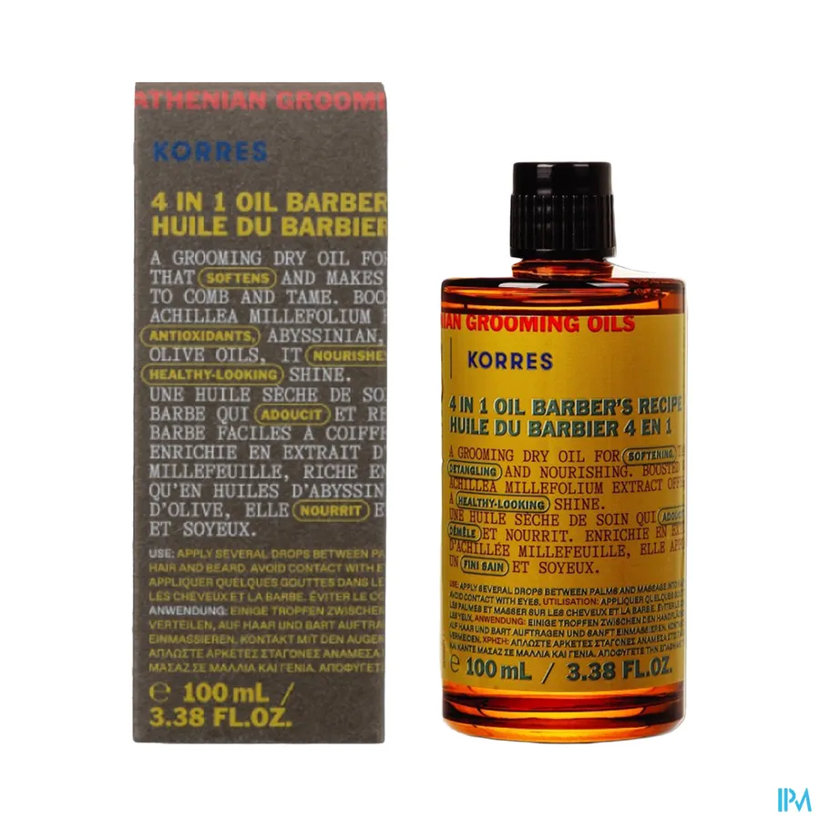 productshot van Korres Km Achillea Mens Grooming Oil 100ml