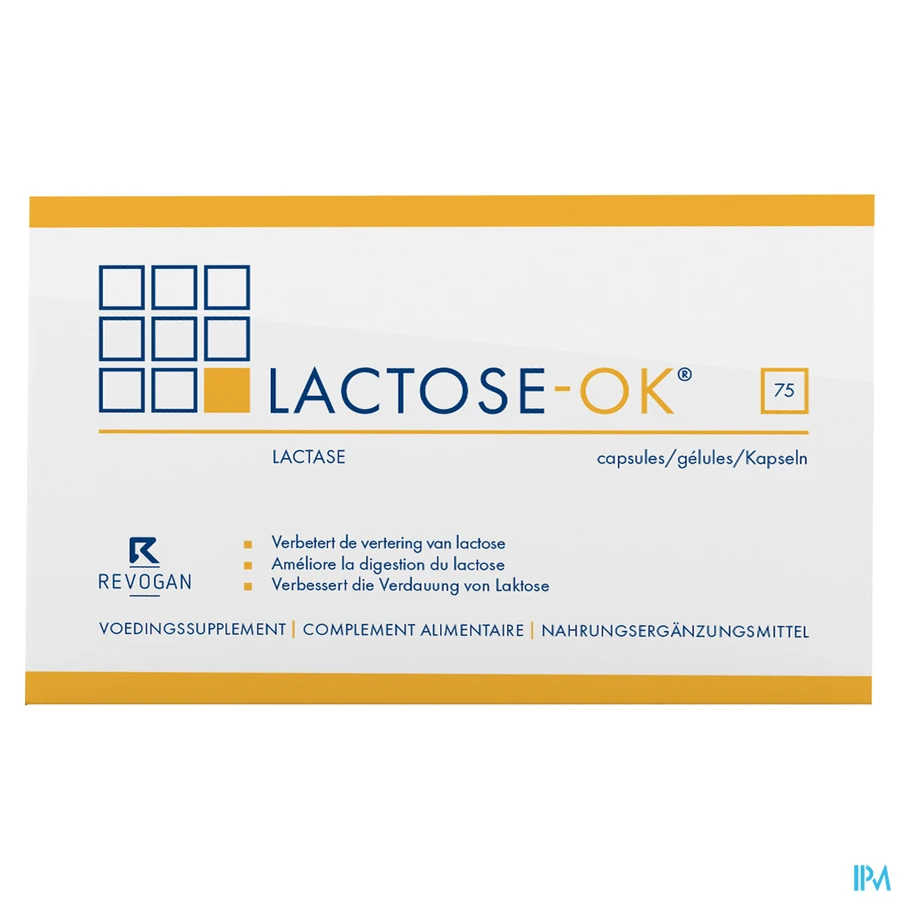 packshot van Lactose-OK 75 Capsules