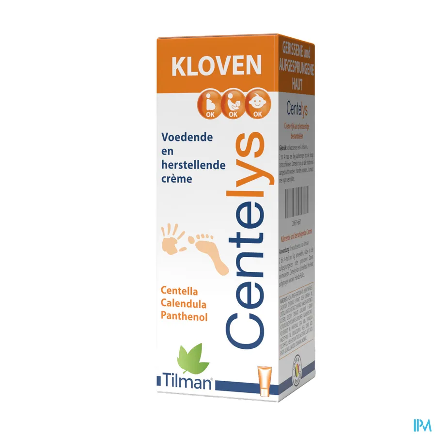 packshot van Centelys Voedende en Herstellende Crème tegen Kloven met Centella en Calendula en Panthenol Tube 30 g