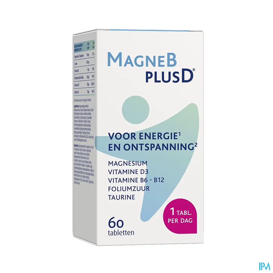 packshot van Magne B plus D 60 Tabletten