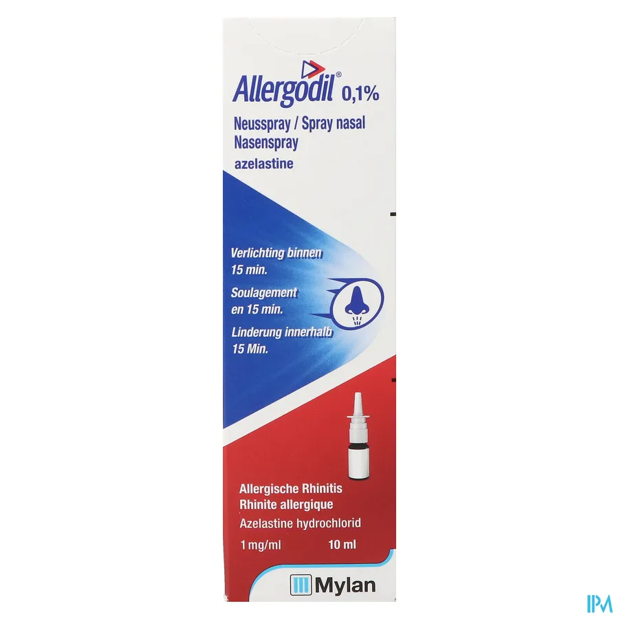packshot van Allergodil Neusspray 10ml