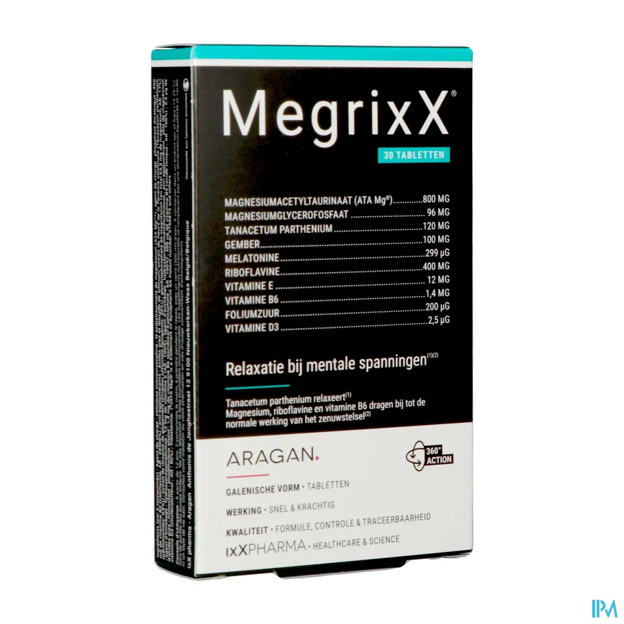 packshot van MegrixX 30 tabletten