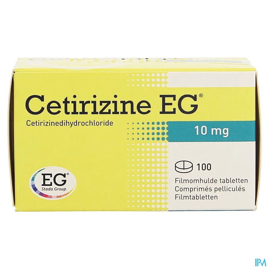 packshot van Cetirizine 10 mg 100 Tabletten
