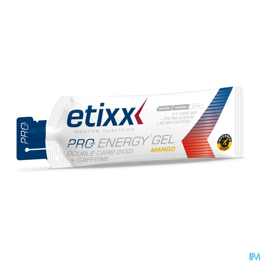 productshot van Etixx Double Carb Energ.gel Line+caff.mango 60ml