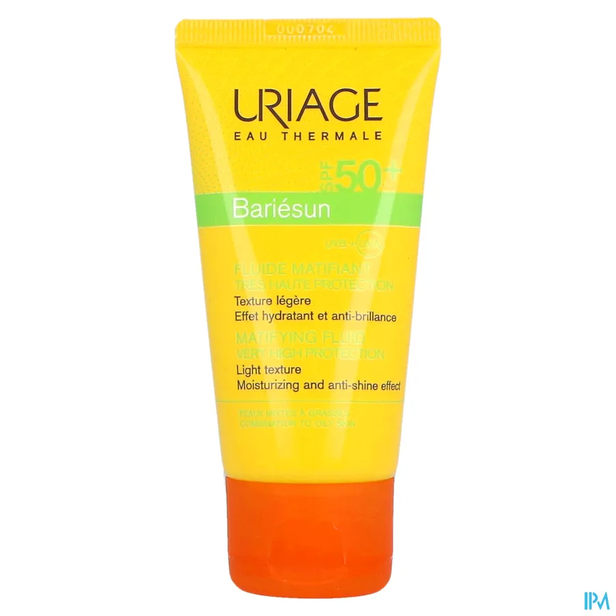 packshot van Uriage Bariésun Mat Fluide SPF50+ 50 ml