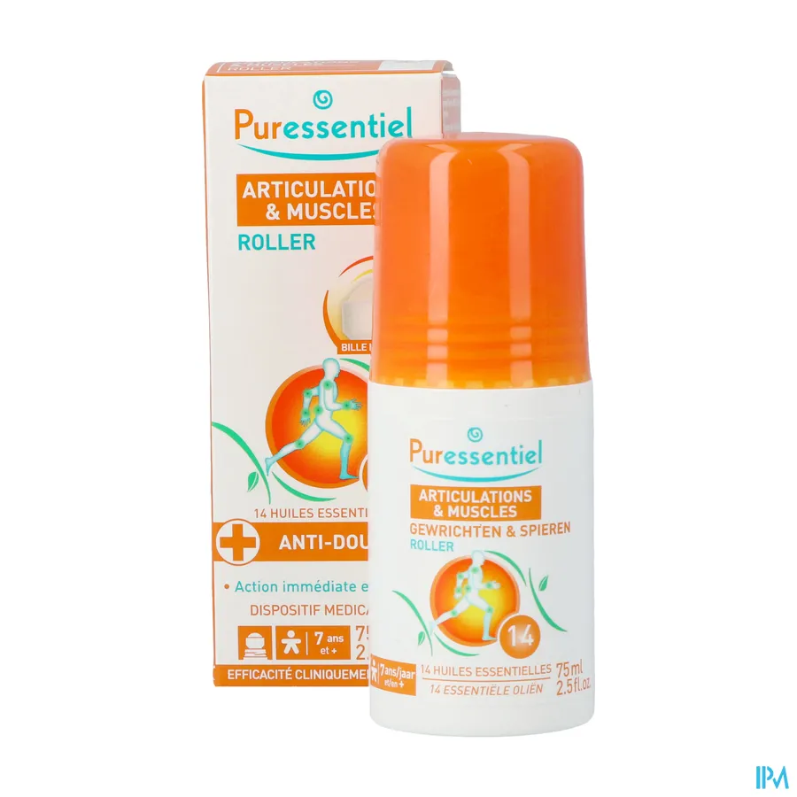productshot van Puressentiel Roller voor Spieren en Gewrichten 75 ml
